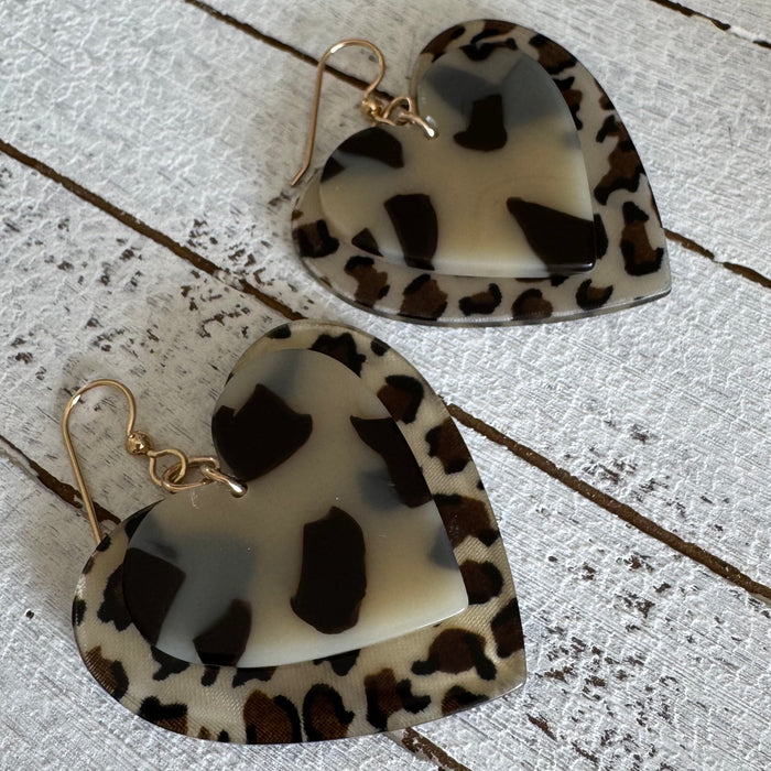 Layered Heart Earrings