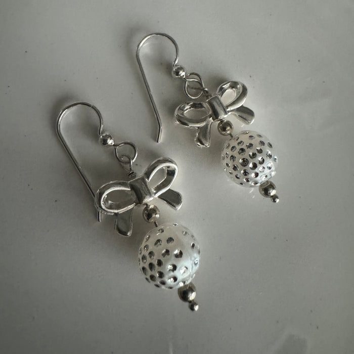 Silver Bow Earrings