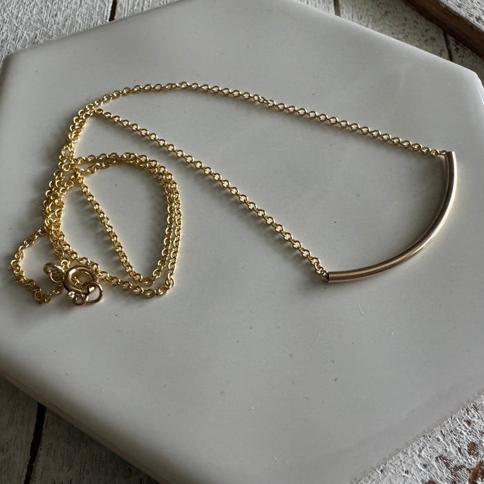 Gold Tube Layering Necklaces