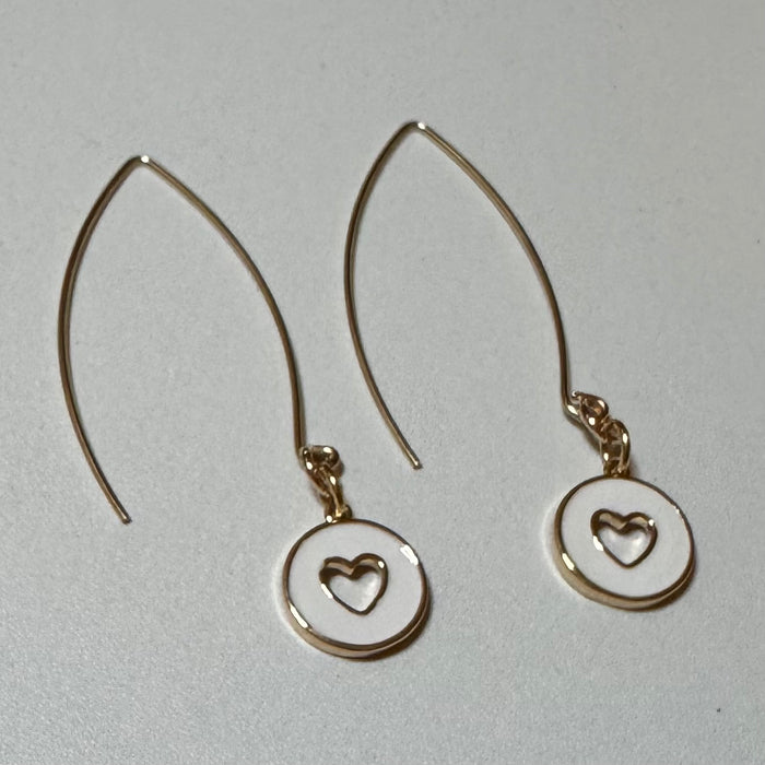 Enamel Heart Earrings