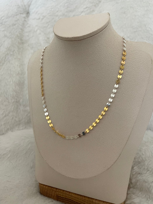Two Tone Sequin Necklace