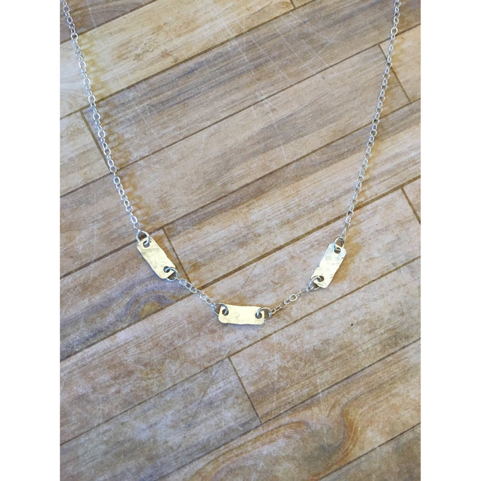Dainty Three Bar Necklace in Sterling Silver