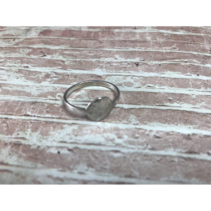 Hammered Statement Ring in Sterling Silver