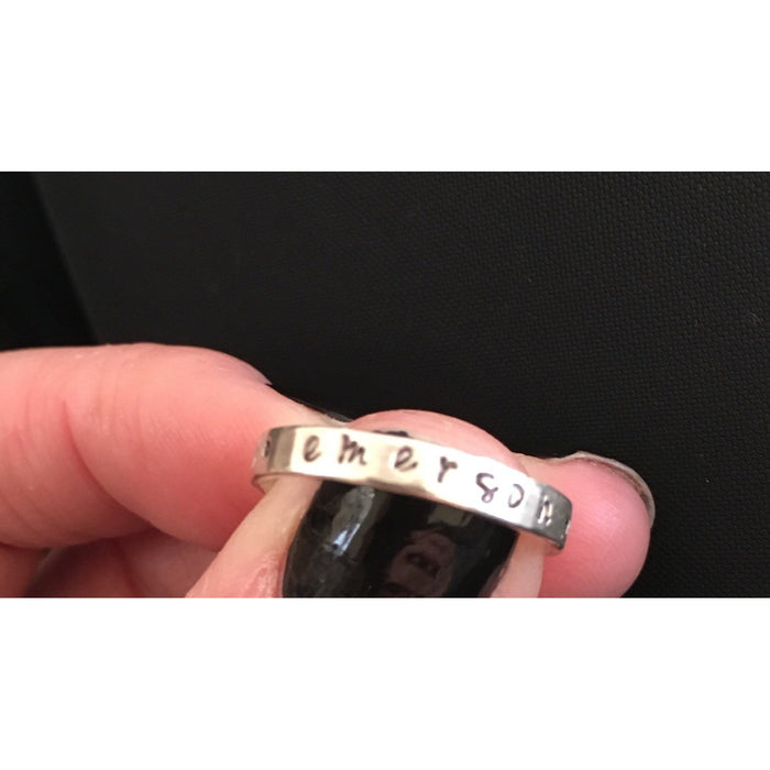 Personalized Sterling Silver Ring