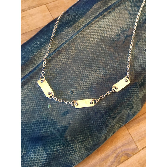 Dainty Three Bar Necklace in Sterling Silver