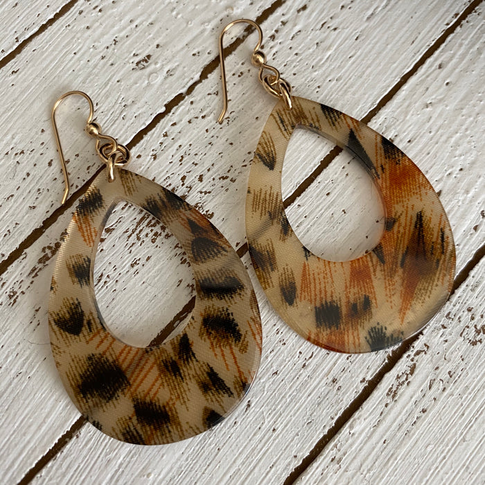 Animal Print Resin Earrings
