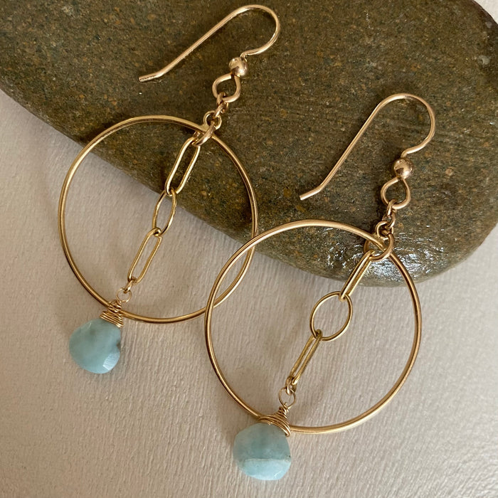 Larimar Drop Earrings