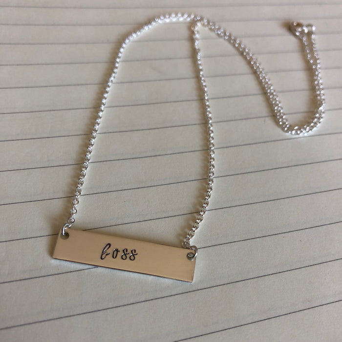 Boss necklace in sterling silver