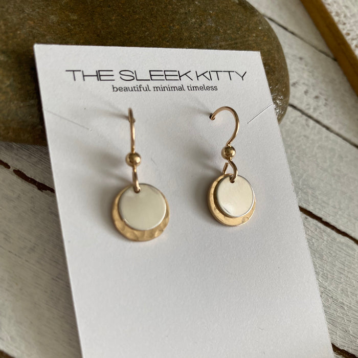 Gold and Silver Drop Earrings