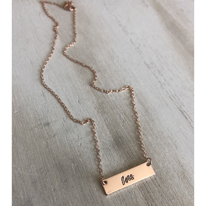 Boss necklace in rose gold