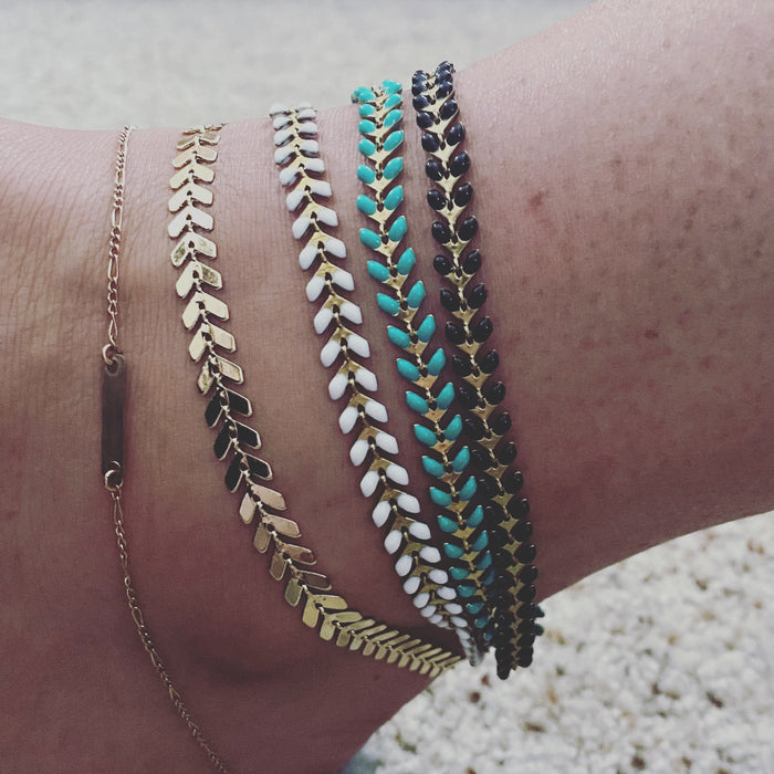 Chevron Ankle Bracelet– The Sleek Kitty - Main Image