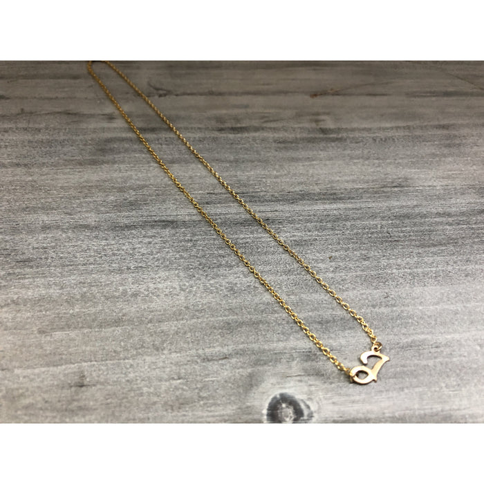 “J” Initial necklace