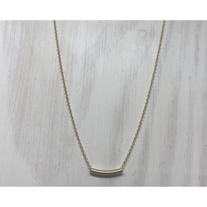 As seen on Arrow season 6 episode 1 and 16 Delicate Gold Tube Layering Necklace